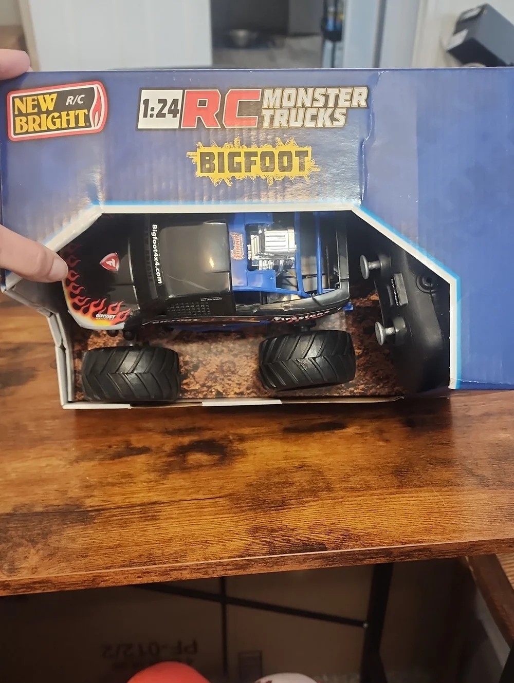 Bigfoot RC Monster Truck Toy - Black & Blue Please Remember And Take Into
